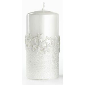 Střední svíčka Ice Star 14 cm bílá