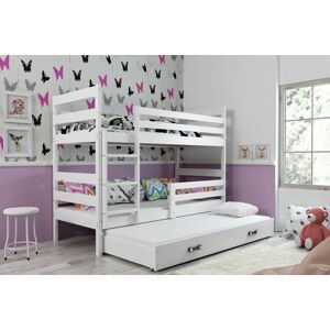BMS Detská poschodová posteľ s prístelkou ERYK 3 | biela Farba: Biela / biela, Rozmer.: 160 x 80 cm