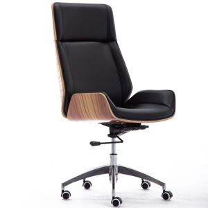 Otočná stolička ARON - orech/čierna