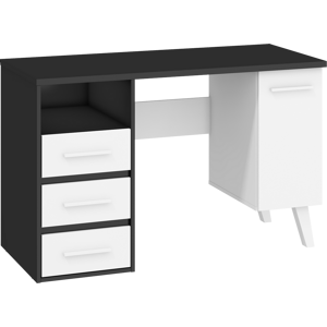 WIP PC stôl NORDIS-01 | 1D3S Farba: Čierna/biela