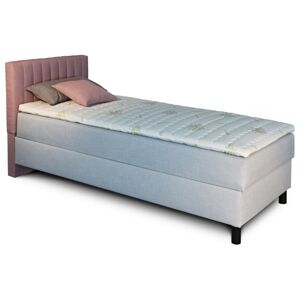 New Design  Čalúnená posteľ NOVO s krátkym čelom | ľavá s topperom Rozmer.: 80 x 200 cm