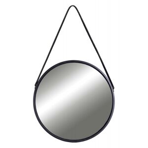 Závesné okrúhle zrkadlo Fanti 60 cm čierne