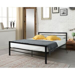 Kovová postel Eveline 160x200 dvoulůžko - černé