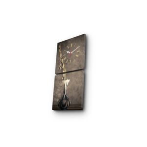 Obrazové nástenné hodiny Váza 60x28 cm viacfarebné