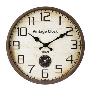 Nástenné hodiny Lanie vintage hnedé