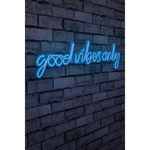 Nástenná neónová dekorácia Good Vibes Only modrá