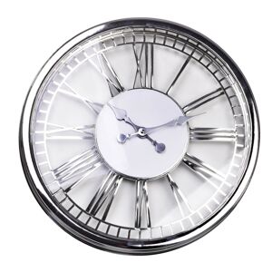 Prelamované hodiny Zegar 50,5x4,5cm strieborné