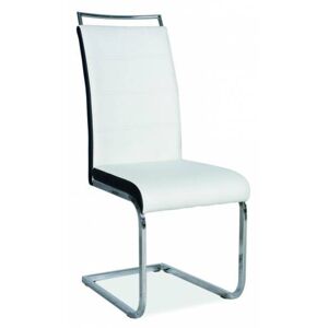 Signal Jedálenská stolička H-441| ekokoža Farba: biela/čierna
