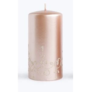Vysoká sviečka Tiffany 18 cm ružovo zlatá