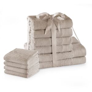 Súprava bavlnených uterákov AmeliaHome AMARI 2+4+4 ks béžová