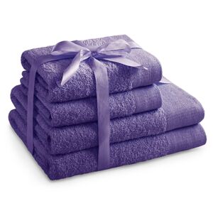 Súprava bavlnených uterákov AmeliaHome AMARI fialová