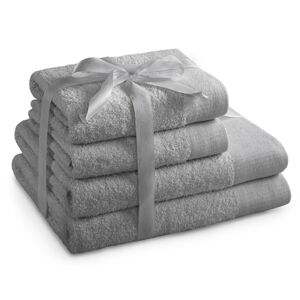 Súprava bavlnených uterákov AmeliaHome AMARI sivá