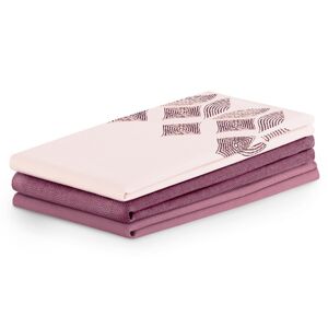 Súprava kuchynských uterákov Letty Stamp - 3 ks fialová