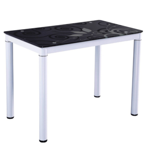 Signal Jedálenský stôl DAMAR | 100x60 cm Farba: Čierno-biela