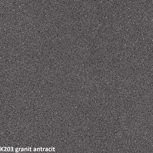 ArtExt Rohová pracovná doska - 38 mm 38 mm: Anthracite Granite K 203 PE