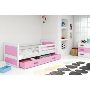 BMS Detská posteľ RICO 1 | biela 80 x 190 cm Farba: Ružová