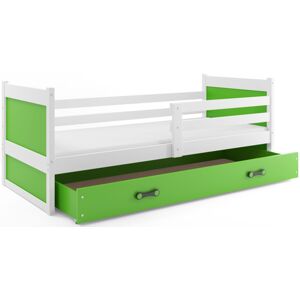BMS Detská posteľ RICO 1 | biela 90 x 200 cm Farba: Zelená