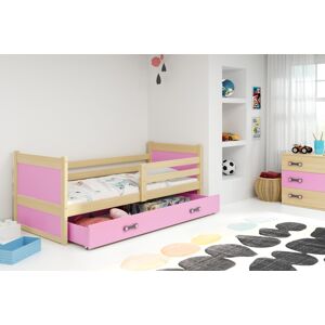 BMS Detská posteľ RICO 1 | borovica 90 x 200 cm Farba: Ružová