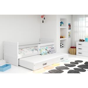 BMS Detská posteľ s prístelkou RICO 2 | biela 90 x 200 cm Farba: Biela
