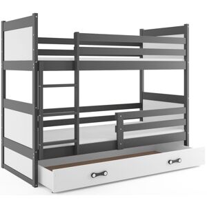 BMS Detská poschodová posteľ RICO | sivá 80 x 160 cm Farba: Biela