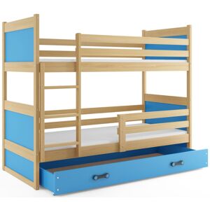 BMS Detská poschodová posteľ RICO | borovica 80 x 190 cm Farba: Modrá