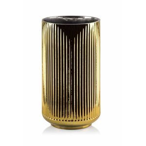 Sklenená váza Serenite 22,5 cm čierna/zlatá