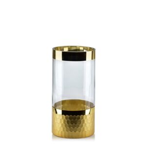 Sklenená váza Serenite 19,5 cm číra/zlatá