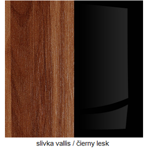 WIP Skrinka SOLAR | SLR 03 Farba: Slivka Vallis / čierny lesk
