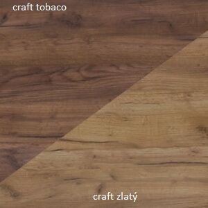 WIP Šatníková skriňa SOLAR | SLR 05 Farba: Craft tobaco / craft zlatý