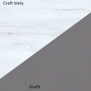 WIP Komoda KITTY | KIT-03 Farba: craft biely / grafit