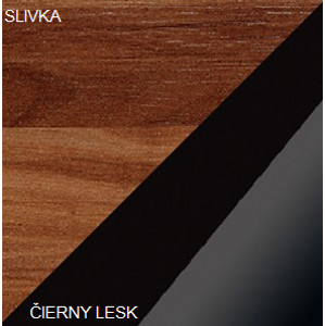 WIP Predsieňová stena GRAND Farba: Slivka / čierny lesk