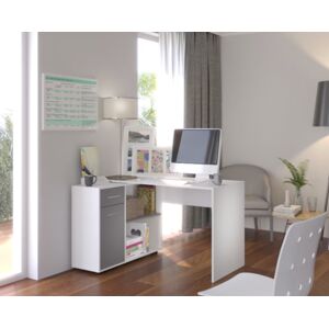 ArtAdrk Písací stolík SAULO | biela/sivá