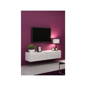 ArtCam TV stolík VIGO 140 Farba: Biela/biely lesk