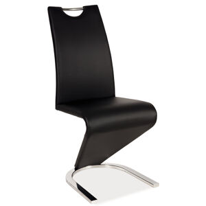 Signal Jedálenská stolička H-090 chróm / čierna Farba: Čierna
