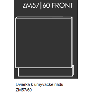 ArtExt Kuchynská linka Quantum Kuchyňa: Dvierka k umývačke riadu ZM57/60 / 60 cm