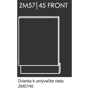 ArtExt Kuchynská linka Quantum Kuchyňa: Dvierka k umývačke riad ZM57/45 / 45 cm