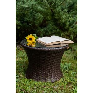 Záhradný stolík Modico tmavo hnedá
