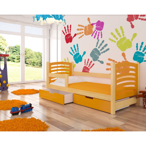 ArtAdrk Detská posteľ CAMINO Farba: borovica / oranžová
