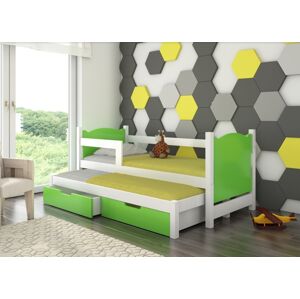 ArtAdrk Detská posteľ CAMPOS Farba: biela / zelená