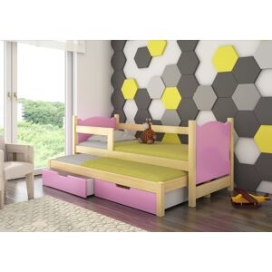 ArtAdrk Detská posteľ CAMPOS Farba: Borovica / ružová