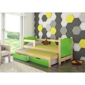 ArtAdrk Detská posteľ CAMPOS Farba: Borovica / zelená