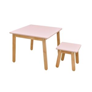 ArtBel Detský set stôl & stolička WOODY Farba: Ružová