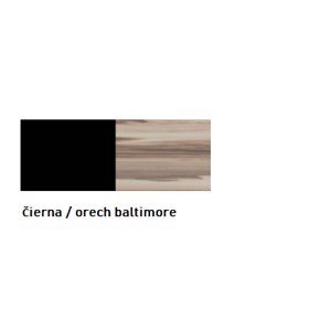 Meblar  Manželská posteľ MORENA Farba: Čierna / orech baltimore