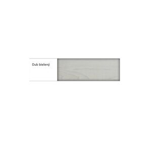 Drewmax Jednolôžková posteľ - masív LK214 | 120 cm dub Farba: Dub bielený / Vienna ( ekokoža)