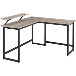 Rohový psací stůl Vasagle Alinru ve tvaru L šedý