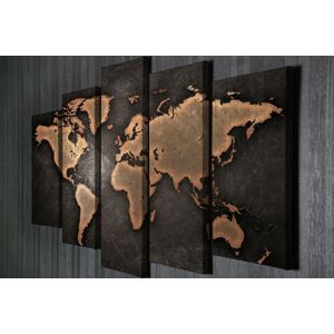 Viacdielny obraz WORLD BLACK 105x70 cm
