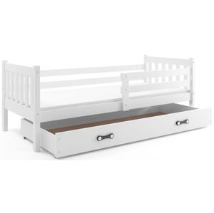 BMS Detská posteľ s úložným priestorom CARINO | 90 x 200 cm Farba: Biela / biela