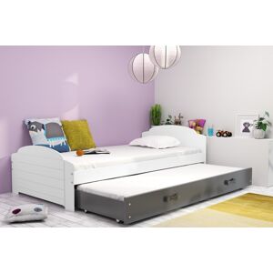 BMS Detská posteľ s prístelkou LILI 2 Farba: Biela - grafit
