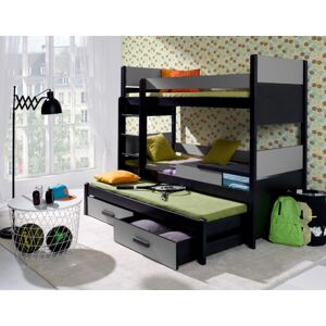ArtBed Detská poschodová posteľ s prístelkou AUGUSTO Prevedenie: Morenie - Farba