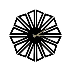 Dekoratívne nástenné hodiny Hedef 50 cm čierne